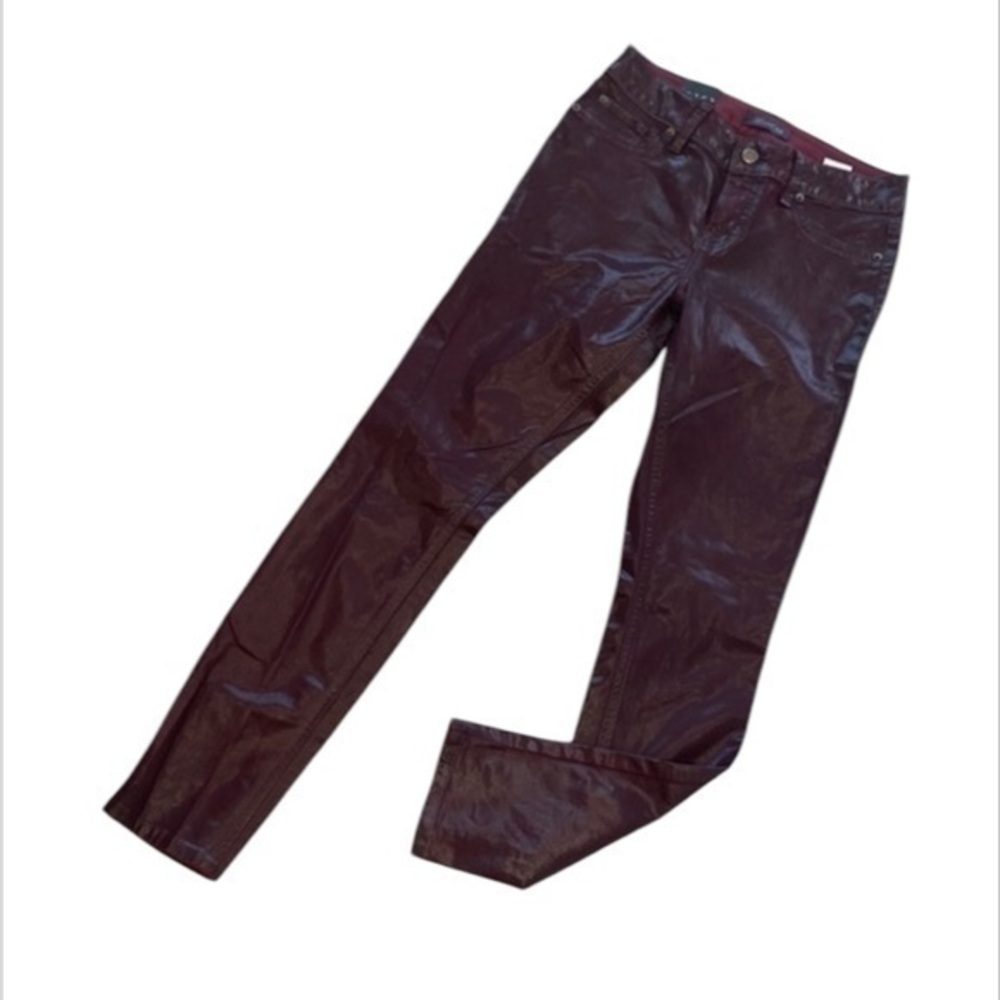 Level 99 mid rise coated skinny jeans size 26